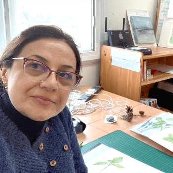 Sorour Fattai, paper craft and ink teacher